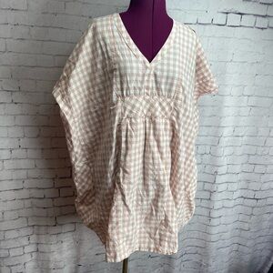 Pehr Womens one size maternity dress pink gingham